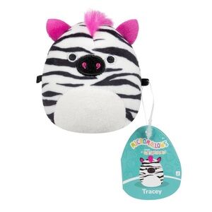 TRACEY Squishmallows Zebra Micromallows 2.5" NWT Plush- S1